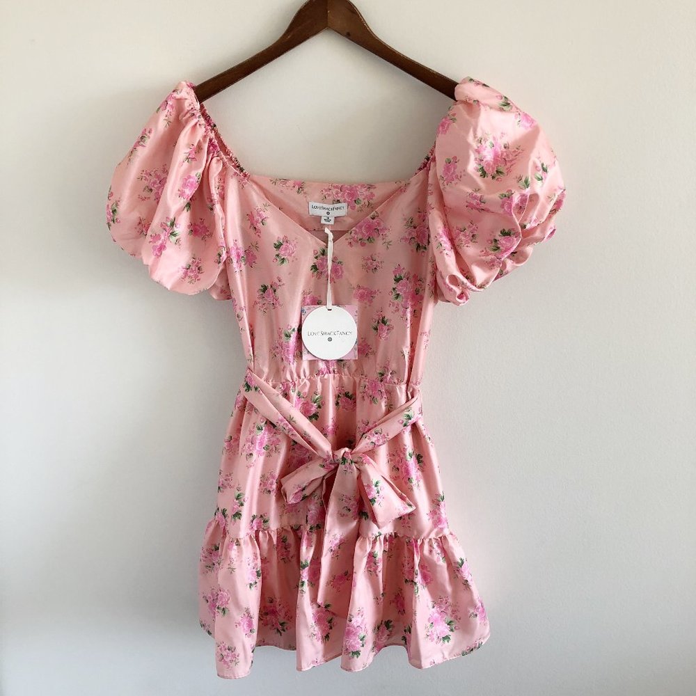 Nwt Loveshackfancy Target Cecile Puff Sleeve Mini… - image 1